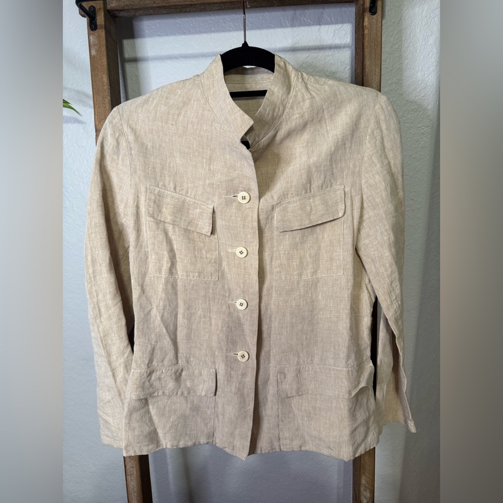 PETER COHEN Women's Beige Linen Shirt